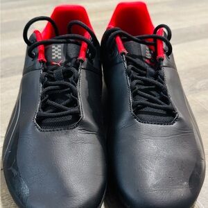 Puma Black and Red Streamlined Sneakers